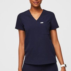 FIGS Catarina One Pocket Scrub Top - Small - Navy